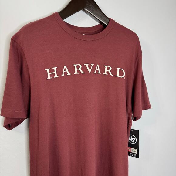 Harvard Crimson '47 Franklin Fieldhouse T-Shirt Short Sleeve Maroon L New - Picture 2 of 12